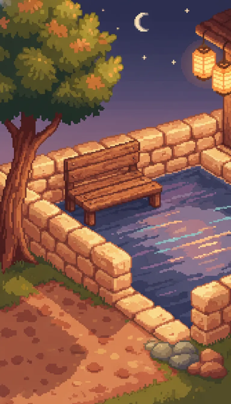 A quiet bench beside the Hangang river in Loka at evening